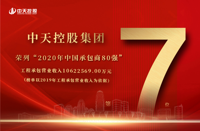 19体育平台（中国）官方网站控股集团荣列“2020年中国承包商80强”第七位！